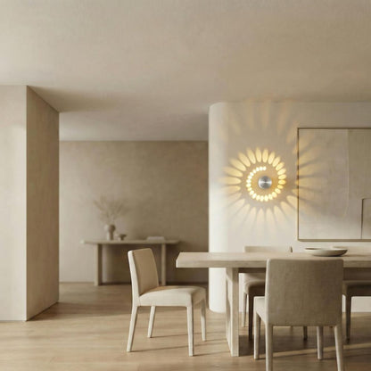 Nimbo - Kleine LED Wandlamp met Spiraal Lichteffect