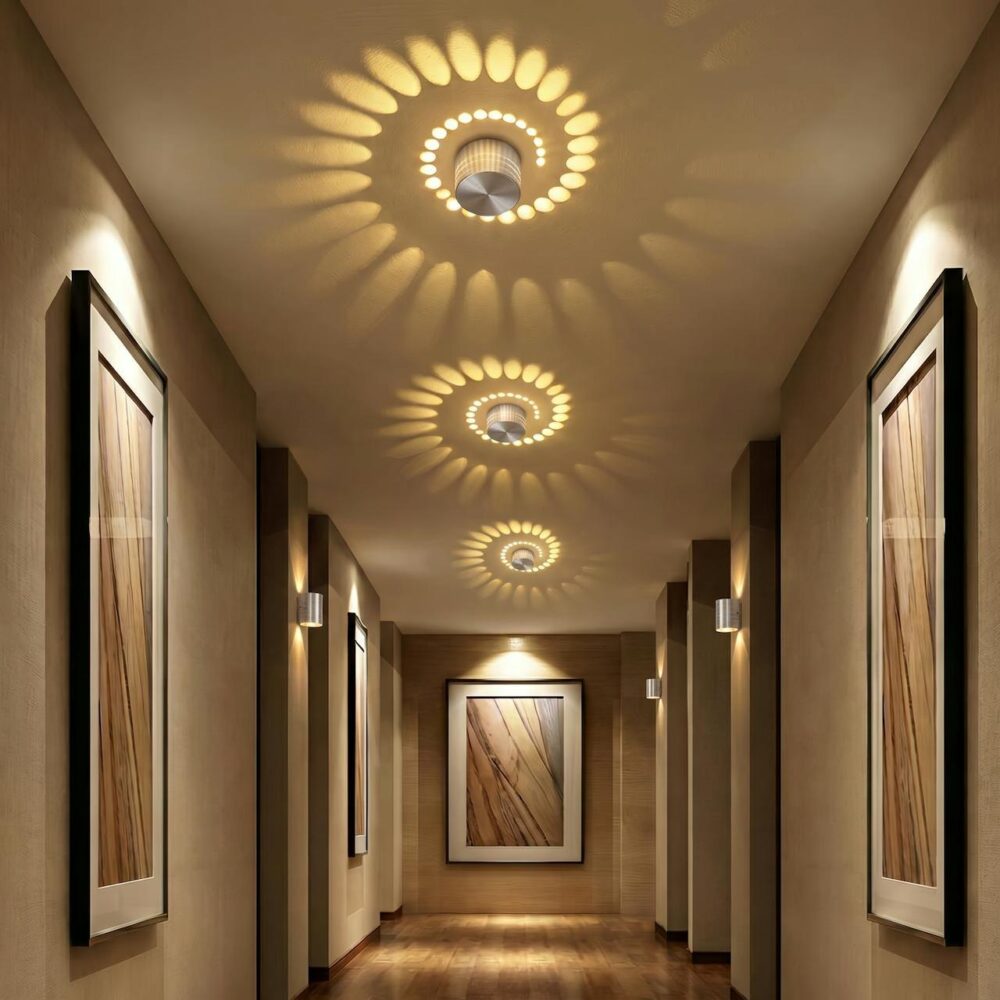 Nimbo - Kleine LED Wandlamp met Spiraal Lichteffect