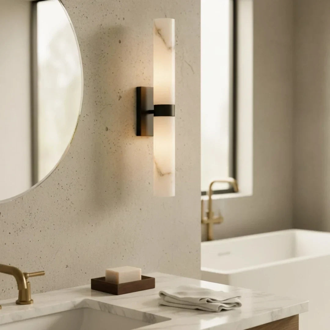 Nive - LED Wandlamp Albast Marmerlook