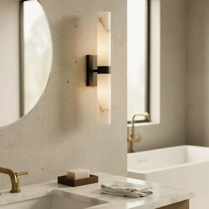 Nive - LED Wandlamp Albast Marmerlook
