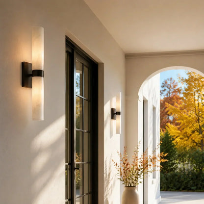 Nive - LED Wandlamp Albast Marmerlook