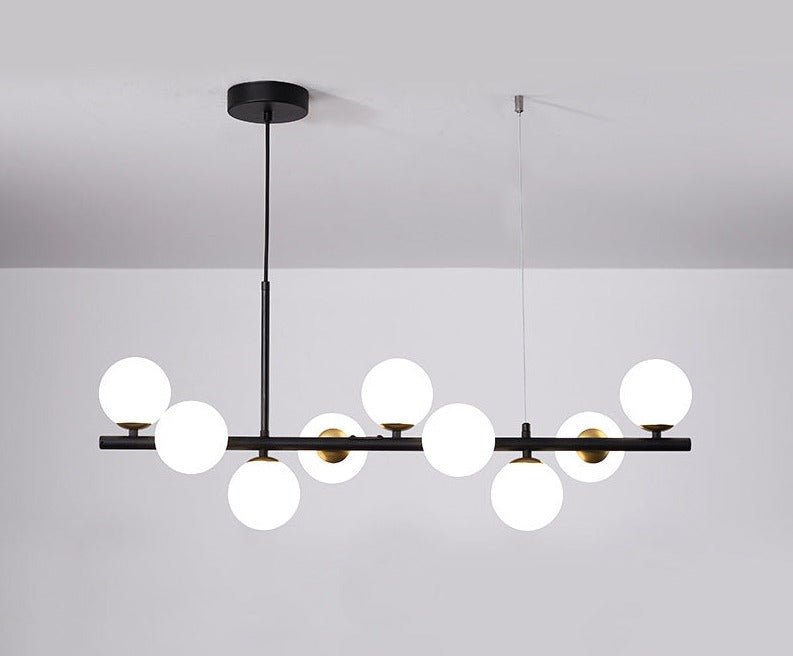 Ivelo - Lineaire Hanglamp met Glazen Bollen