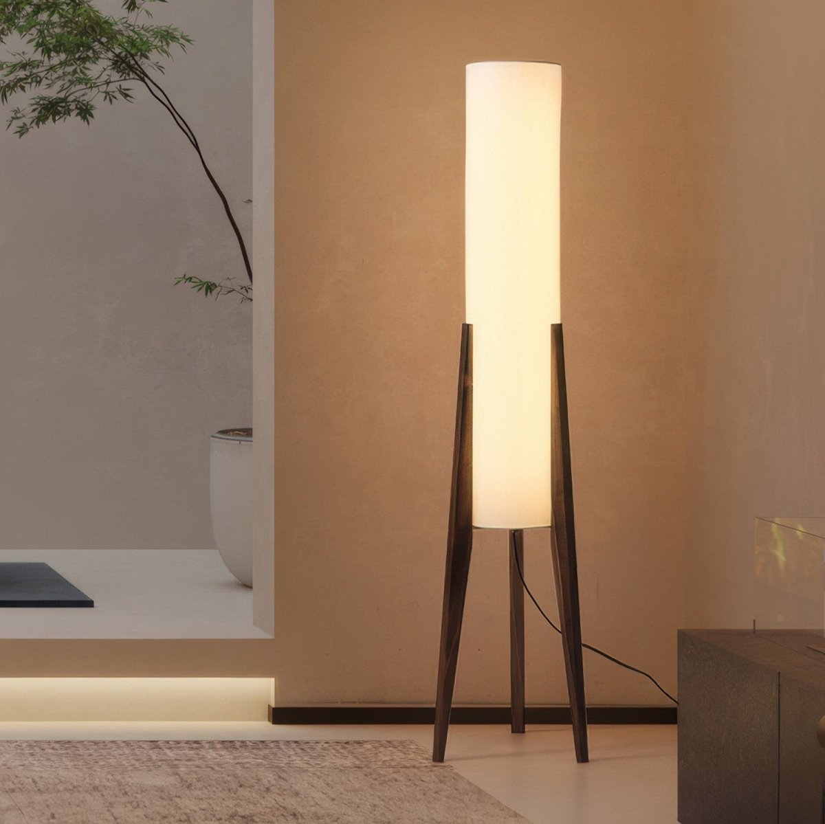 Olli - Massief Houten Vloerlamp