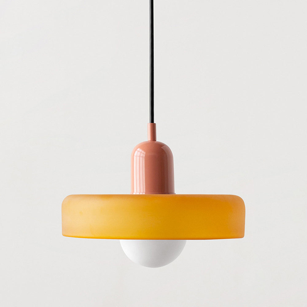 Selva - Bauhaus Retro Hanglamp Gekleurd Glas
