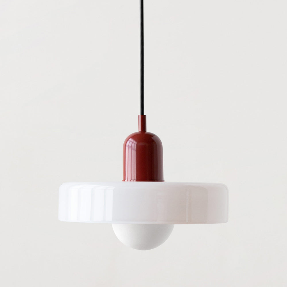 Selva - Bauhaus Retro Hanglamp Gekleurd Glas