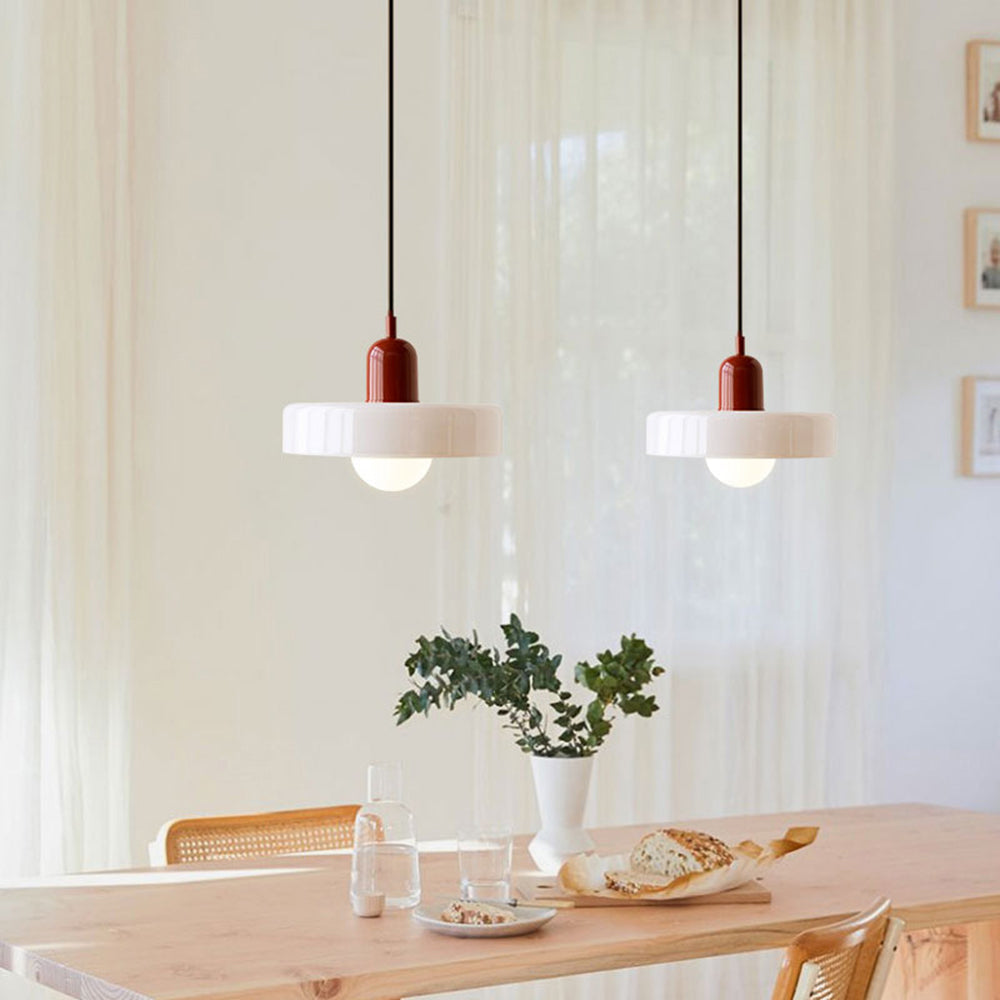 Selva - Bauhaus Retro Hanglamp Gekleurd Glas