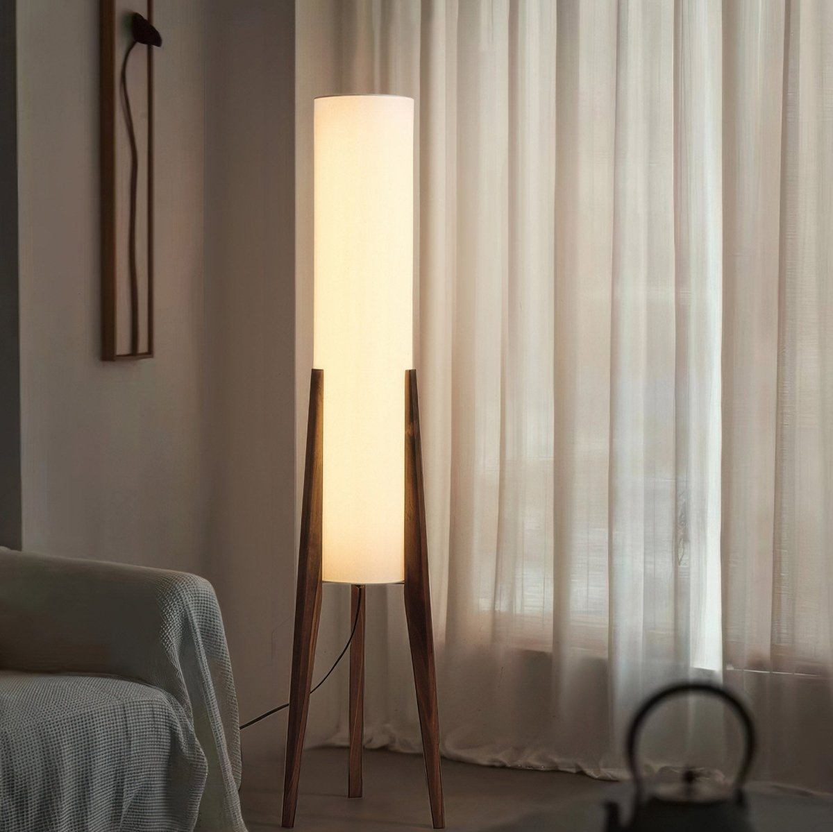 Olli - Massief Houten Vloerlamp