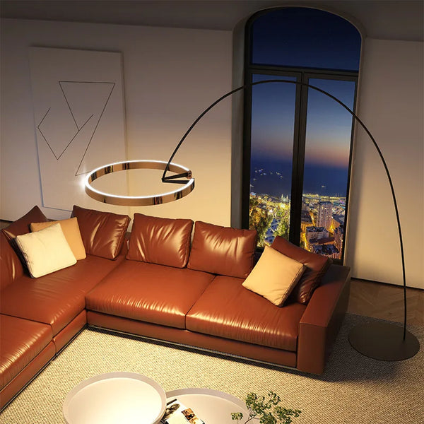 Vela - Moderne Booglamp Vloerlamp