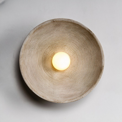 Ola - Ronde Wandlamp Wabi Sabi Stucwerk Look