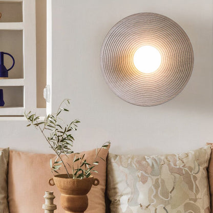 Ola - Ronde Wandlamp Wabi Sabi Stucwerk Look