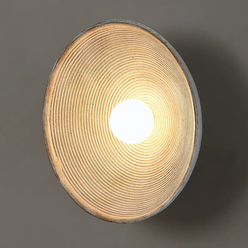 Ola - Ronde Wandlamp Wabi Sabi Stucwerk Look