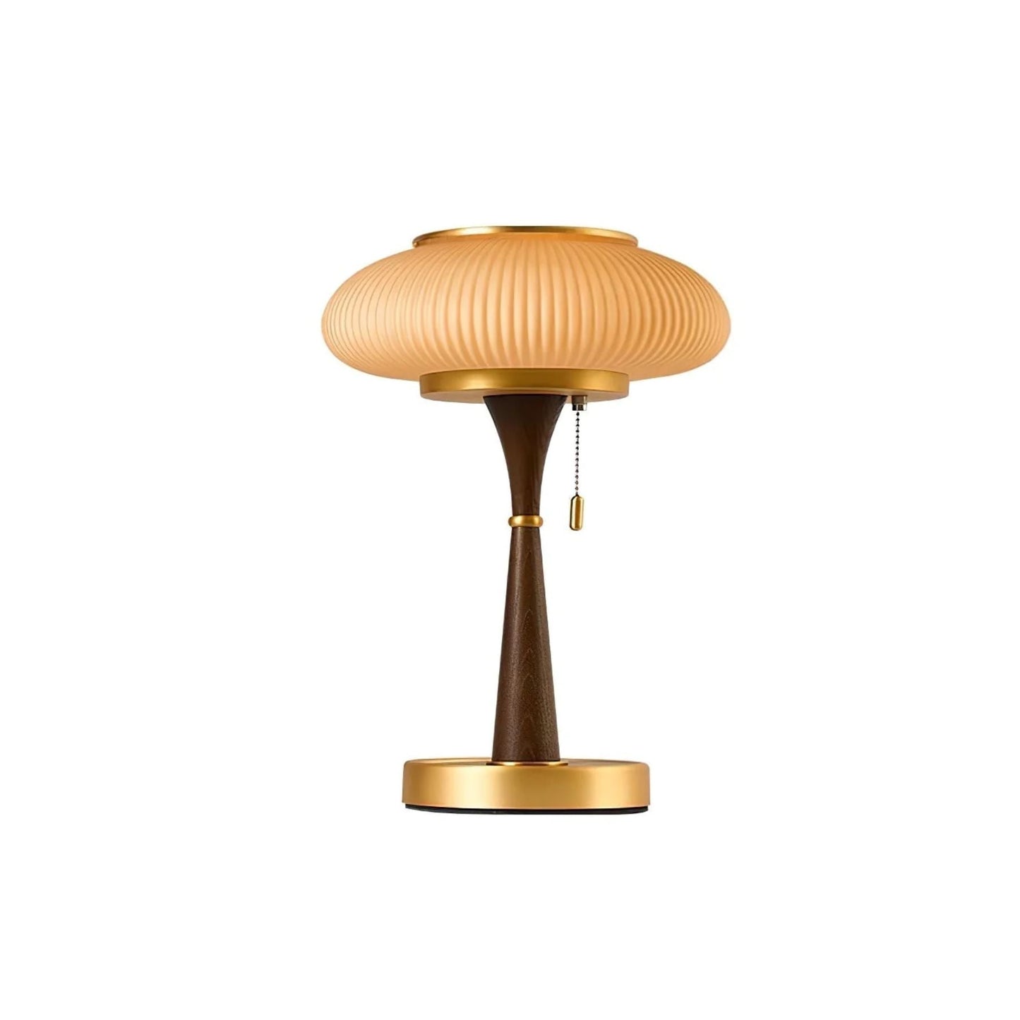 Eira - Japandi Retro Tafellamp met Ribbelglas