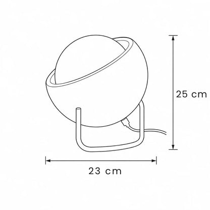 Ovena - Ronde Glazen Tafellamp Bauhaus