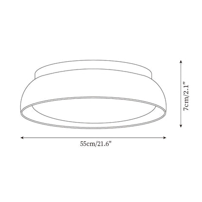 Enya - Travertin LED Plafondlamp met Hout