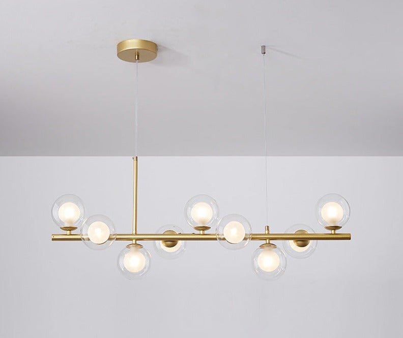 Ivelo - Lineaire Hanglamp met Glazen Bollen