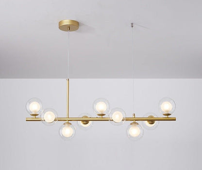 Ivelo - Lineaire Hanglamp met Glazen Bollen