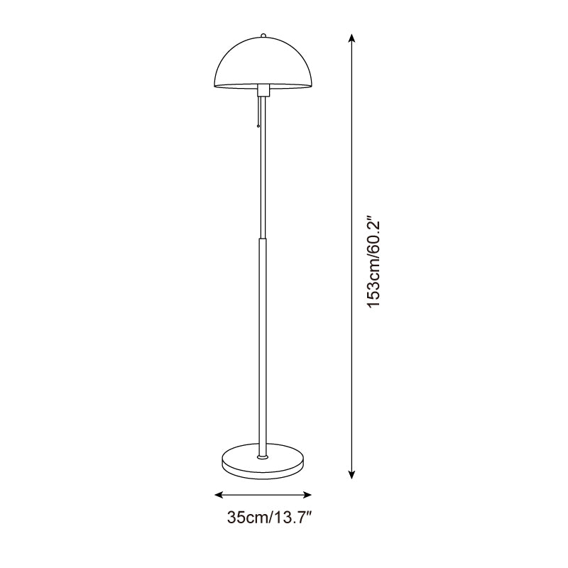 Selmi - Retro Vloerlamp Amber Glas
