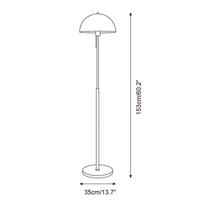 Selmi - Retro Vloerlamp Amber Glas