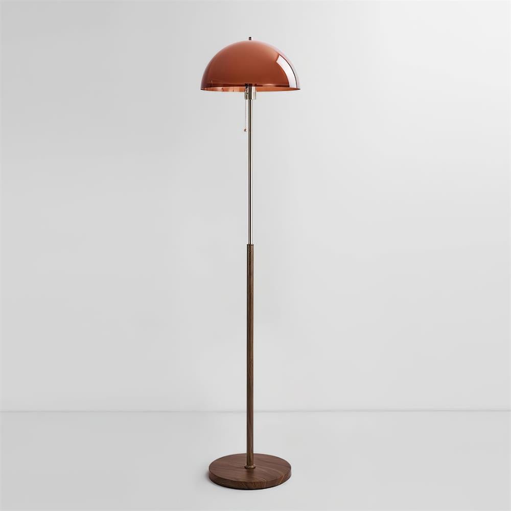 Selmi - Retro Vloerlamp Amber Glas