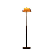 Selmi - Retro Vloerlamp Amber Glas