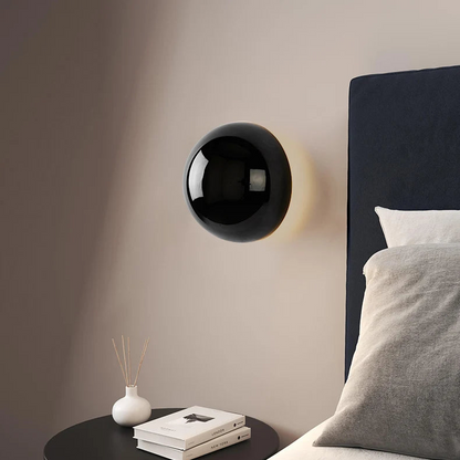 Emino - Glazen Bol Halo Wandlamp