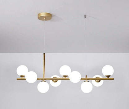 Ivelo - Lineaire Hanglamp met Glazen Bollen