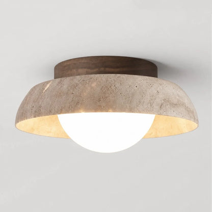 Sano - LED Plafondlamp Travertijn Wabi Sabi