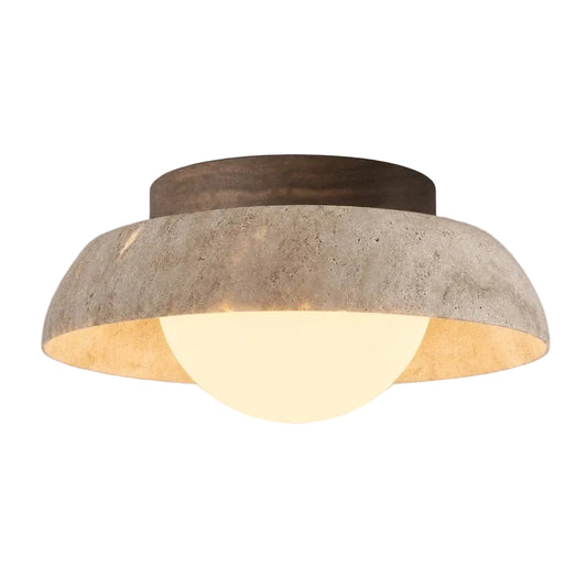 Sano - LED Plafondlamp Travertijn Wabi Sabi