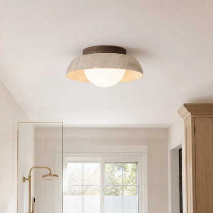 Sano - LED Plafondlamp Travertijn Wabi Sabi