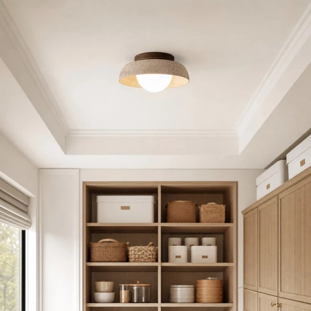 Sano - LED Plafondlamp Travertijn Wabi Sabi
