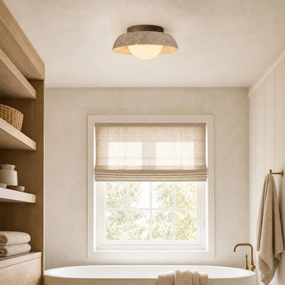 Sano - LED Plafondlamp Travertijn Wabi Sabi