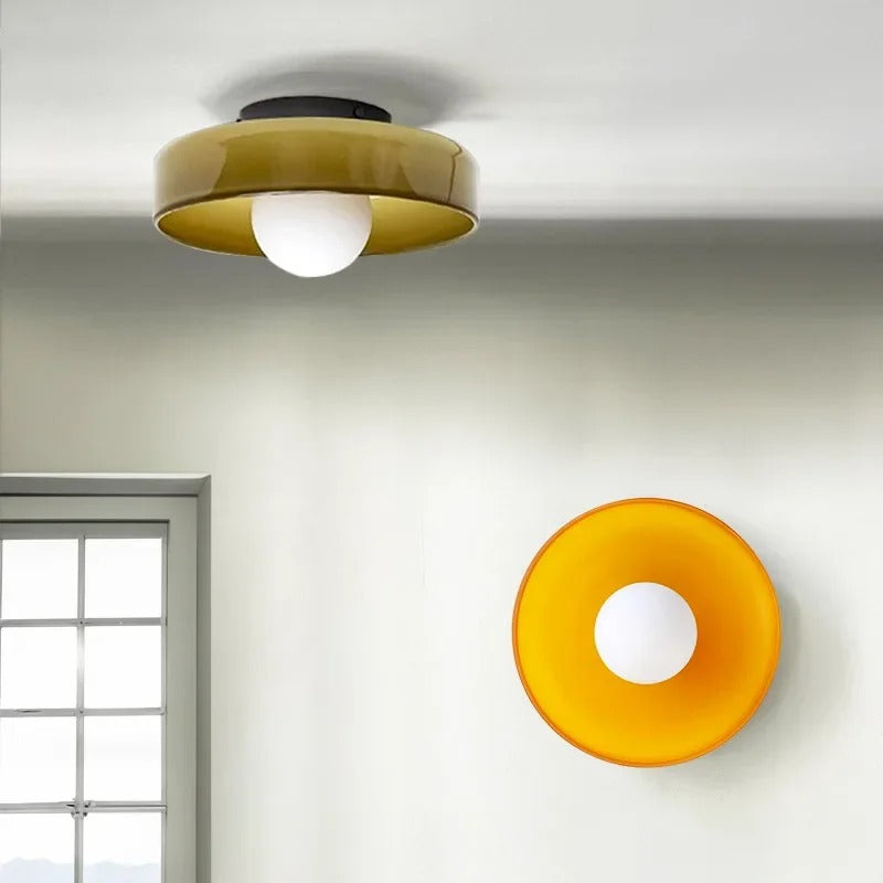 Olea - Glazen Design Plafondlamp en Wandlamp