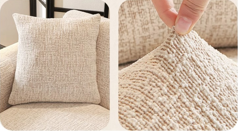 Svea - Chenille Elastische Bankhoes Voor Losse Kussens
