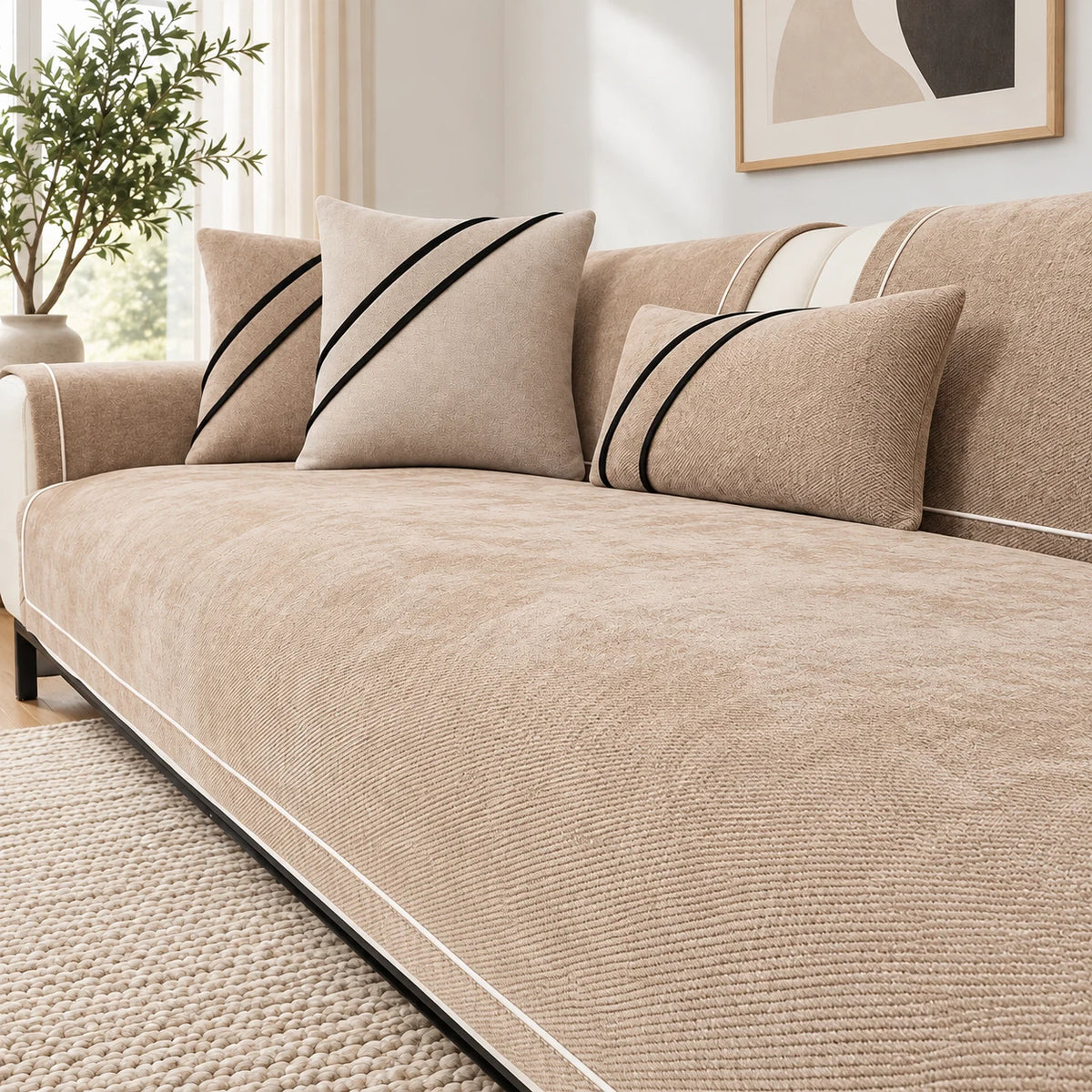Signe - Antislip Bankhoes Chenille Waterdicht