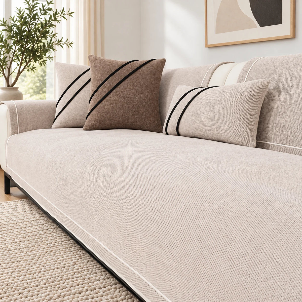 Signe - Antislip Bankhoes Chenille Waterdicht