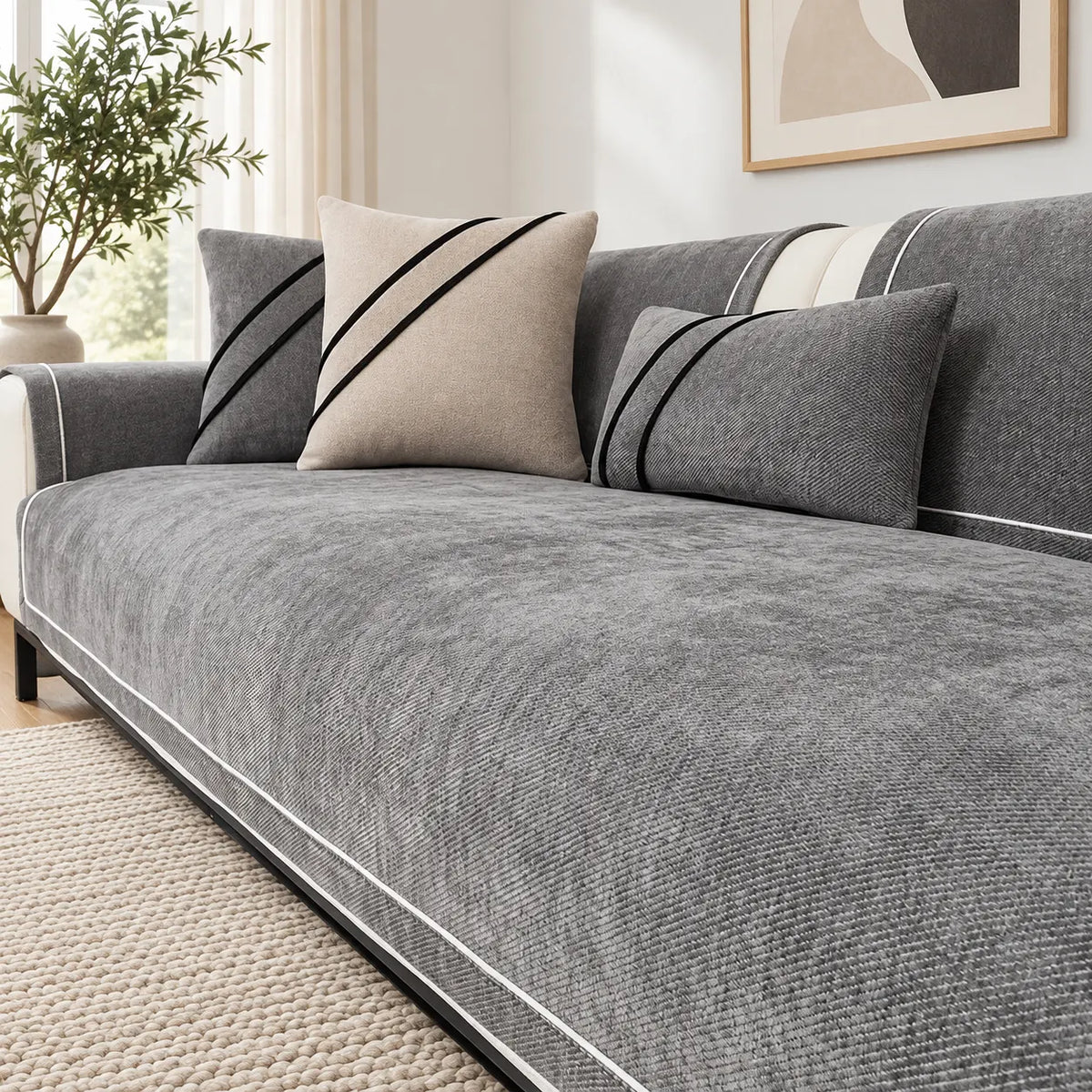 Signe - Antislip Bankhoes Chenille Waterdicht