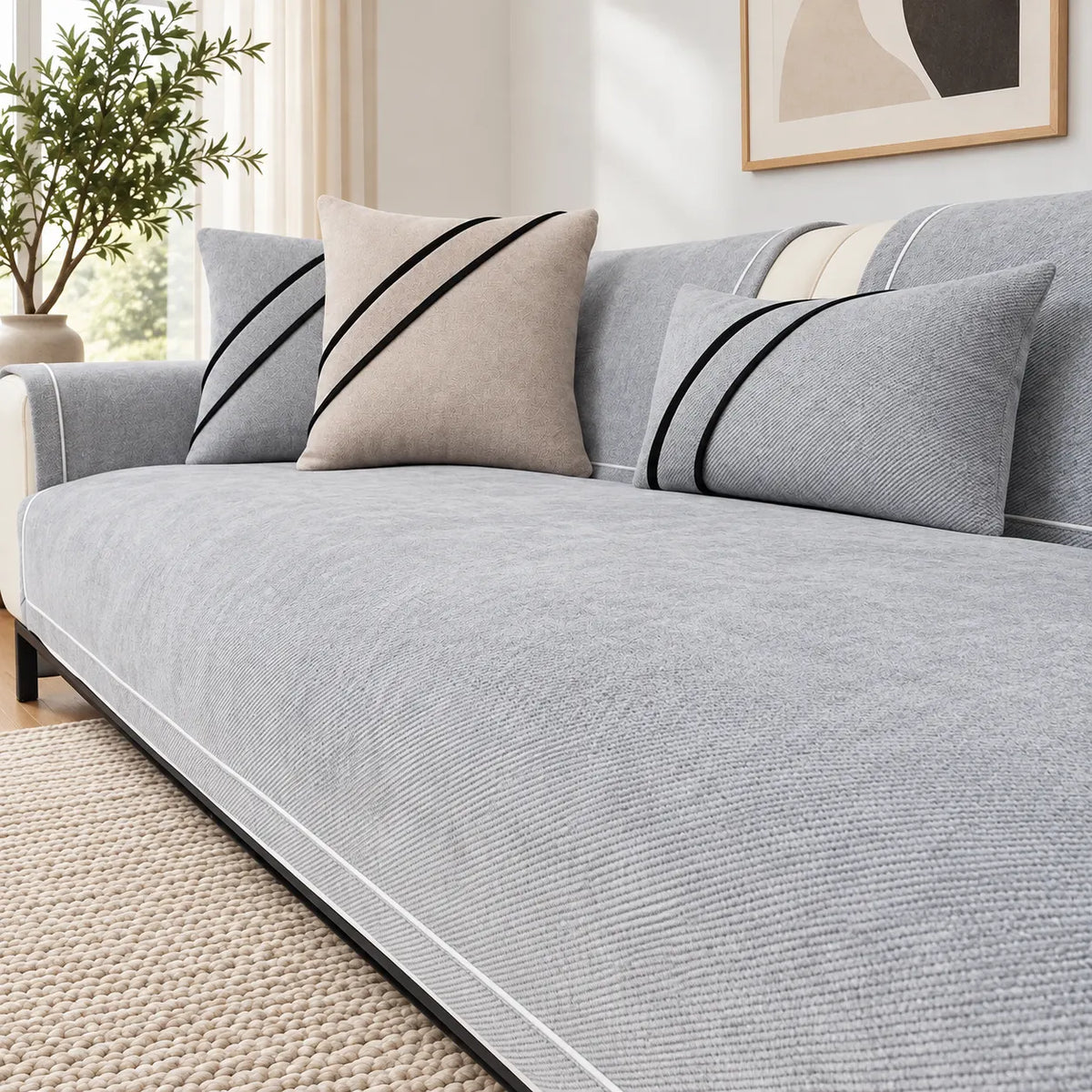 Signe - Antislip Bankhoes Chenille Waterdicht