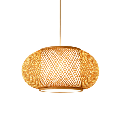 Solvi - Handgeweven Bamboe Hanglamp Japandi Stijl