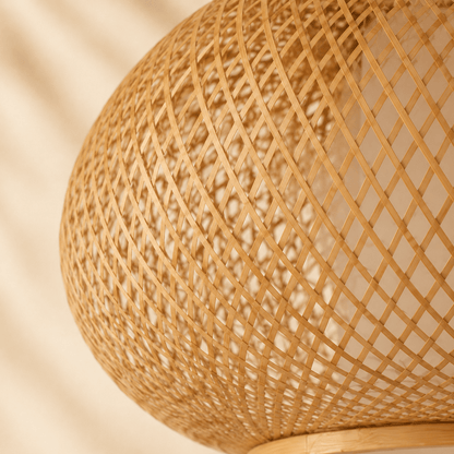 Solvi - Handgeweven Bamboe Hanglamp Japandi Stijl