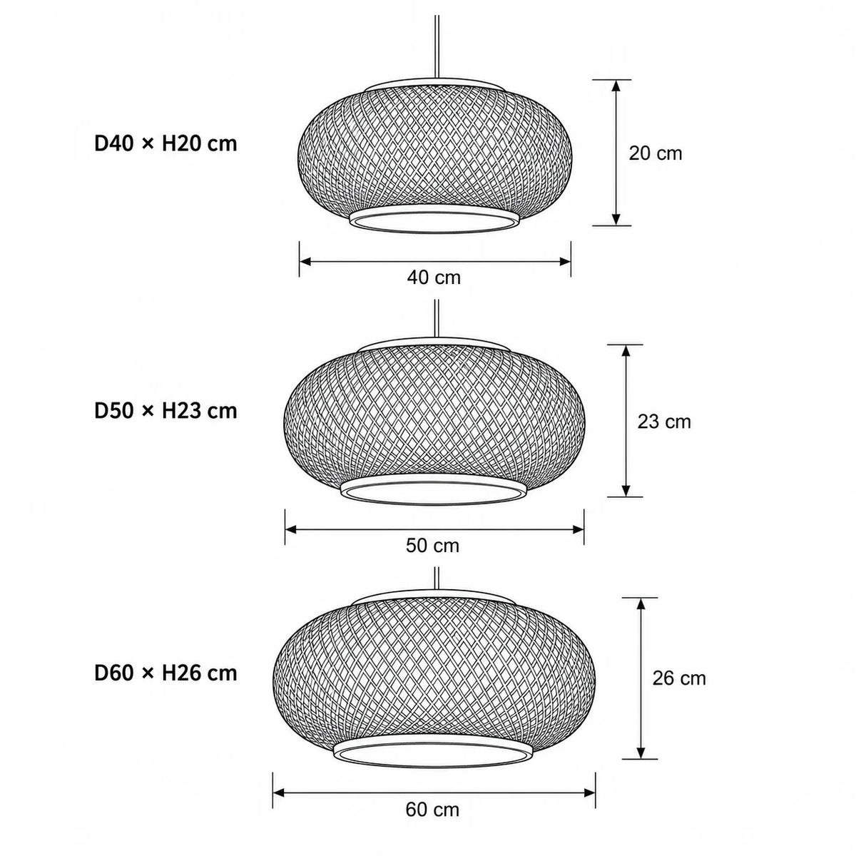 Solvi - Handgeweven Bamboe Hanglamp Japandi Stijl