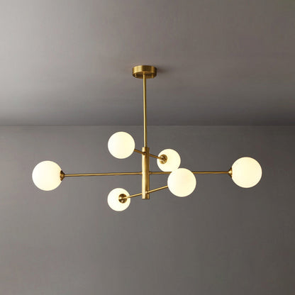Sova - Sculpturale Hanglamp met Glazen Bollen