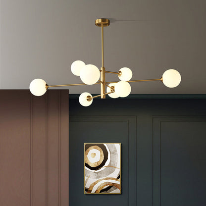 Sova - Sculpturale Hanglamp met Glazen Bollen
