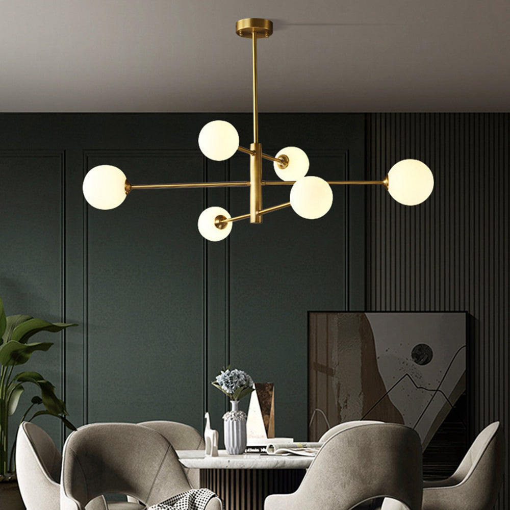 Sova - Sculpturale Hanglamp met Glazen Bollen
