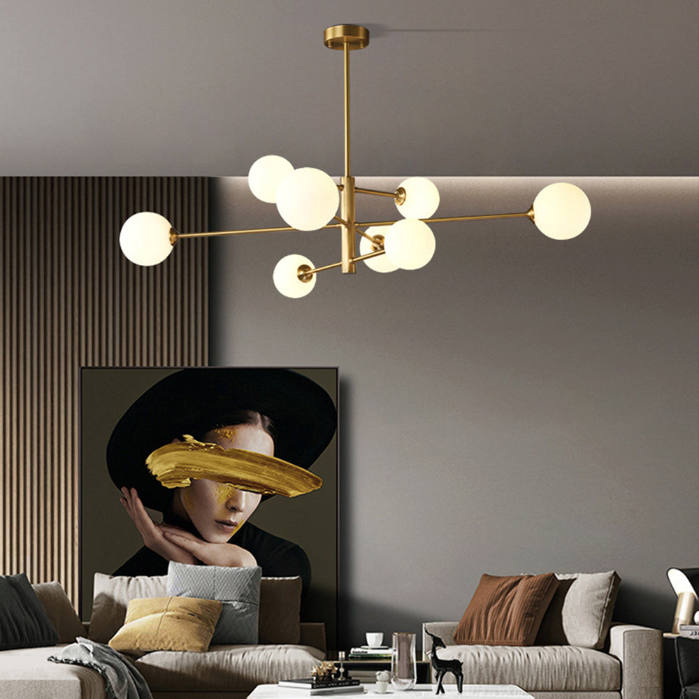 Sova - Sculpturale Hanglamp met Glazen Bollen