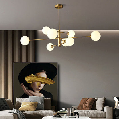 Sova - Sculpturale Hanglamp met Glazen Bollen