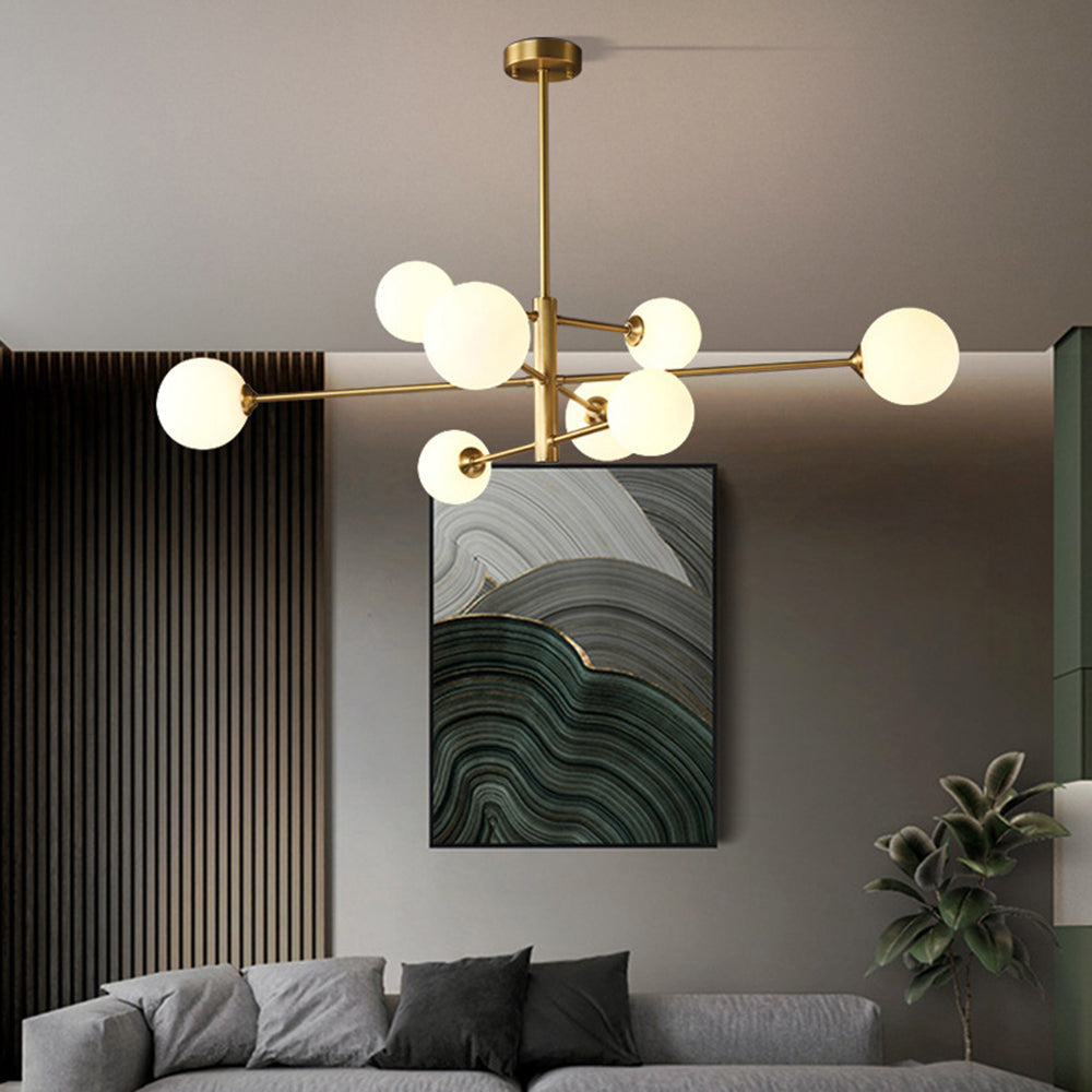 Sova - Sculpturale Hanglamp met Glazen Bollen