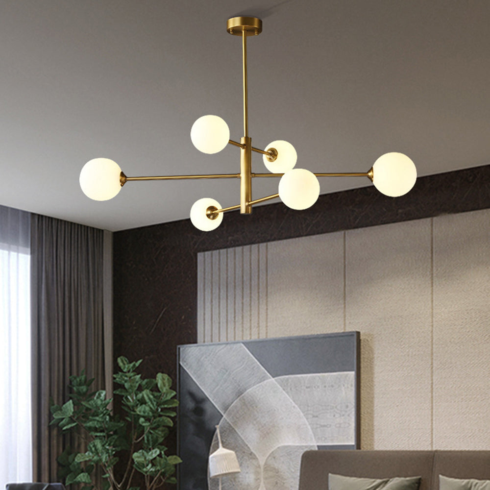 Sova - Sculpturale Hanglamp met Glazen Bollen