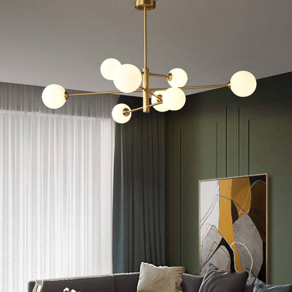 Sova - Sculpturale Hanglamp met Glazen Bollen