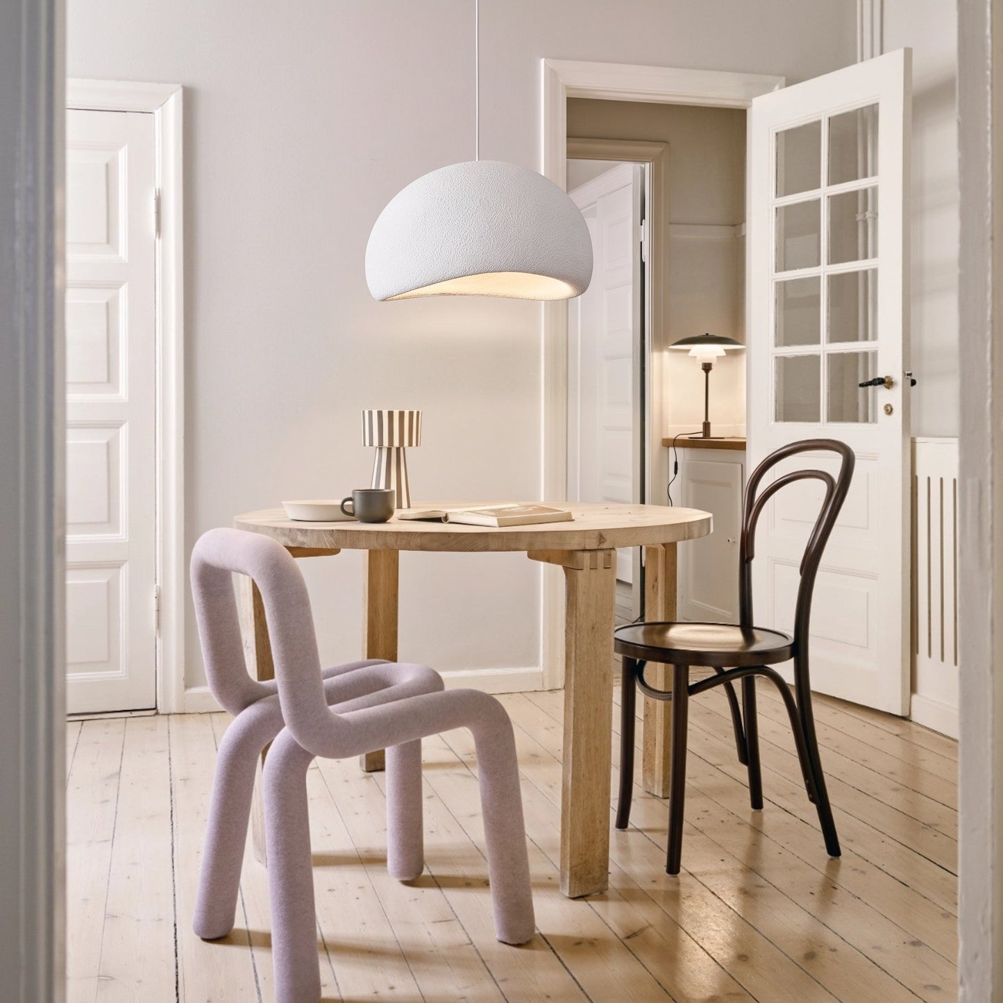 Suna - Ronde Hanglamp Japandi Wabi Sabi Stijl
