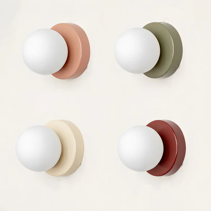 Sunna - Ronde Wandlamp met Glazen Bol Scandinavisch